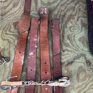 Leather rear cinches